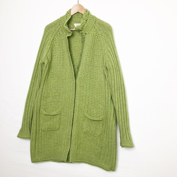 Sundance green cable knit, chunky lambswool Cardigan. - Picture 9 of 13